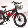 Vélo de montagne Kids Bike Double Disc Brake Speed Change de 6-13 ans garçons et filles Élèves de l'école primaire 18-22 pouces