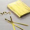 Подарочная упаковка 800pcs/Pack Wire Metallic Twist Ties для виолончели для конфет Cookie Cake Bag Свадебная вечеринка на день рождения.