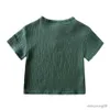 Zestawy odzieży Dziecięce Topy i dna Dziewczyny Krótki rękaw Muślin Baby 2023 Fashion T Shirt and Shorts Dzieci Letni zestaw odzieżowy
