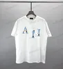 T-shirt de mode Alphabet Impression de coton T-shirt à manches courtes Marque de luxe Mens Vêtements féminins Taille asiatique