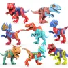Groot formaat geassembleerde bouwstenen speelgoed dinosaurus wereld triceratops tyrannosaurus kinderen dierenmodel bakstenen speelgoed voor jongens geschenken