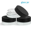 3pcs 3g 5g 9ml Thick Glass Cream Jars Airtight Container for Lip Balm Cosmetic Oil Wax Cream Tiny Refillable Mini Travel Storage