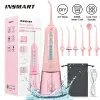 Insmart oral irrigador dientes blanqueador 300 ml de muelas limpiador impermeable agua dental jet dental hilo dental hilo dental