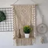 Tapisserier hängande växthylla hängare för växter handvävda boho rep blomma potten hållare sovrum vardagsrum hem dekor