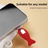 Fish Forme Anti-Lost Card Pin Cover Ensemble pour iPhone Samsung Xiaomi Huawei Universal Mini SIM Carte Ryverting Tray Eject