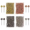 Placa de cortiça do escritório fixada 400 PCs Multi-Color Metal Rose Gold Gold Plass Ball Round Ball Ground Pushpins A9E8