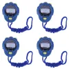 1-10pc LCD wasserdichte Stoppuhr Digitale Handheld-Timer Chronographs Sportschalter mit Riemen für Schwimmfußballtraining