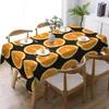 Table de table en tissu oranges tranches