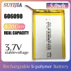 3,7 V 606090 4000mAh Batterie de lithium en polymère à grande capacité pour mobile Power Solar Street Lampe Charge Treasure Bank Power Bank