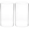 Bougeoirs 2 PCS Shade Mome Momeder Holder Straight Glass Shades Couvercle de bureau Clear End Open End Dishing Room Lightture