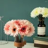 Dekorativa blommor 7st konstgjorda Gerbera Silk Daisy Housewarming Garden Table Wedding Diy Party Bridal Bouquet Decoration