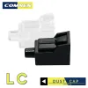 COMNEN 50/100pcs LC Fibra óptica Tampa de poeira Conector Campa protetora de protetora PC Para cabo óptico Cabo de fibra óptica