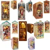 Fai da te in legno Nook Shelf Insert Building Kit Libri in miniatura Castle Bookends Houses Bookshelf fatti artigianato Regalo per puzzle