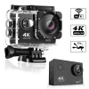 Cameras 4K Sports Camera 1080p / 30fps WiFi 2.0 Mini Smart HD Outdoor Action Camera 170D Sous-eau du casque imperméable Records vidéo 2023