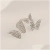 Klusterringar strassar kristall glittrande fjäril öppen ring justerbara fingerparty smycken födelsedagspresent släpp leverans dhyo6