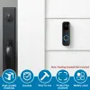2Pc Doorbell Backplate Set Plastic Doorbell Mounting Bracket w/ Screws Safe Doorbell Camera Door Mount Not Block Doorbell Sensor