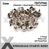 Punk DIY English UK 77 Round Cone Stud in Silver Color with 2 Prongs (Over 20Lots Will Get 35% Off) Used for Leather Craft