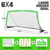Runbow 6x4 ft Portable Kids Soccer Mål för Backyard Practice Soccer Net med Carry Bag 240403