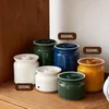 Bottiglie di stoccaggio Tanister cucine sigillate barattolo di cibo in ceramica vintage con tè al coperchio silicone chicchi di zucchero snack cereali contenitore