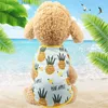 Hundebekleidung Hundekleidung Kleidung Süßes Cartoon Obst Krabbe gedrucktem Sommer atmungsaktives Druck T-Shirt Pet Cat Catwon Mops kommt L46