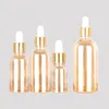 Bouteilles de rangement 10x15 ml 20 ml Bouteille d'endettement en verre pour les flacons liquides E avec pipette parfum cosmétique Huile essentielle 100 ml 50 ml 30 ml10 ml