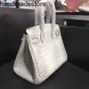 Кожа Bk сумочка женская сумка 35 30 Picotin 18 22 Lady Light Luxury Custom Crocodile Pattern Platinum Half Send Wax Tride Brand То же стиль