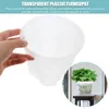 10st Orchid Planter Root Control Clear Pot Flower Container Plastkrukor med hål för kontorshemdekor 240325