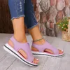 Sandales Chaussures féminines élégantes Femme Sneakeurs Madies Flat Summer Solide Brepwable Mesh Open Toe Lightweight Walking