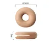 2pcs Sac de rangement en bois Clips de beignet Forme d'étanchéité Clip de nourriture Clip de nourriture Snack Snack Fresh Food Kitchen Tool pour les collations biscuits