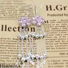 Boucles d'oreilles en peluche Hermosa Fashion Pink Five Flower High Quality Drop pour femmes bijoux