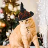 Dog Apparel Cat Witch Costume Adjustable Size With Bat Design Spooky Pumpkin Hat Not Shed Hair For