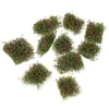 Decoratieve bloemen 10 PCS ORNAMENT MINIATUUR Gras Clusters Handmatig eenvoudig schoon gazon decor plastic naptha