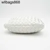 BottegvenetassデザイナーバッグBaodie Jodie Home Woven Mini White Cowhide Handheld Womens Leather Shourdle Crossbodyバッグロゴ