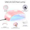 Zestaw manicure 8 ml żel lakier do paznokci z 54W UV Lampa paznokciowo -lampa Półprzepustna lakier UV zanurzanie z żelowego lakieru gwoździ