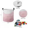 Laundry Bags Geometric Triangle Pink Gradient Dirty Basket Foldable Waterproof Home Organizer Clothing Kids Toy Storage