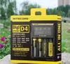 정통 Nitecore D4 DIGI 충전기 DIGICHARGER LCD 디스플레이 배터리 IMR 18650 26650 20700 21700 Universal Li- 이온 배터리 진전