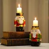 Bougeoirs Christmas Noisette Solider Candlestick Année à la maison Bar Bar Bar de décoration Ornements Ornements Miniature Figurines