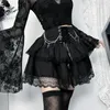Spódnice Goth Black Lace Mini For Choice Women Vintage Bandage Lolita Summer Spódnica Gotycka Ubrania uliczne WY23117AH