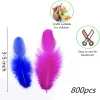800 / 100pcs plumes colorées Pluches artisanales de 3 à 5 pouces décorations de fête de famille de mariage, fournitures de receveur de rêve, plumes naturelles