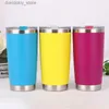 Mugs 20oz Powder Coated Tumbler Car Coffee Mu StainlessSteel Outdoor Portable Cup Double Wall Travel Mu Vacuum Insulated247c L49