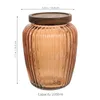 Bouteilles de rangement pot de poule en verre contenant des grains