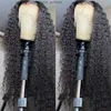 30 polegadas de comprimento 13x4 Wigs de renda de onda profunda Perucas dianteiras soltas água encurralada de renda sintética Peruca de cabelo frontal para mulheres 250 Densidade