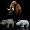 Cute African Wildlife Rhinoceros Elephant Hippo Plush Doll Lifelike Soft Stuffed Plush Toy Animals Model Kids Christmas Gifts