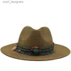 Chapeaux à bord large chapeau seau 2020 Nouveau Capes de jazz pour femmes d'été Chapeaux pour hommes avec une fille de birm large paille vintage chapeau flou