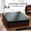 Can Engrave A4 Thick Soft Leather Notebook Office Notepad Business Meeting Minutes Student Subject Excerpt 240401