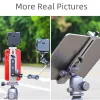 E56B XJ-15 Metal Tablet Clamp Phone Holder Stand Tripod Clip with Cold Shoe Mounting Port 130-230mm/5.1-9.0in Clamp Ranges