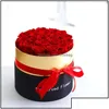 Coritas de flores decorativas Rose Eternal en caja conservada real con set el día del día de la madre regalos de San Valentín Regalos w Drop Deliv Dhxqa