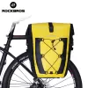 Rockbros vattentät cykelväska 20L rese cykelväska korg cykel bakre rack svansstolväskor pannier mtb cykeltillbehör