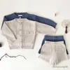 Ensembles de vêtements 0 à 4 ans Girls Treot Suit Fashion Bébé garçons filles Girls Vêtements Winter Tricot Cardigan + Pp Shorts Boîtes Boîtes Infant
