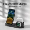 Зарядные устройства 15 Вт беспроводной зарядное устройство для iPhone 13 12 XR Fast Charging Station для Apple Watch Airpods Pro Charger для Samsung